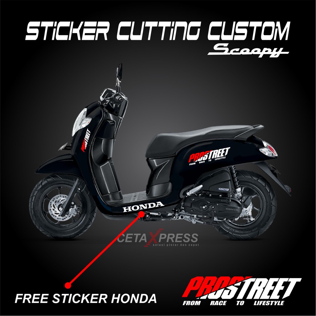 ( 9 DESAIN ) STICKER SCOOPY CUTTING