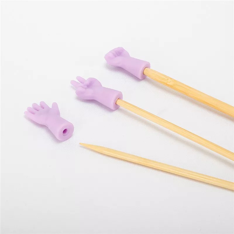 6pcs/set Karet penutup jarum knit/ knitting needle point protector BENTUK TANGAN