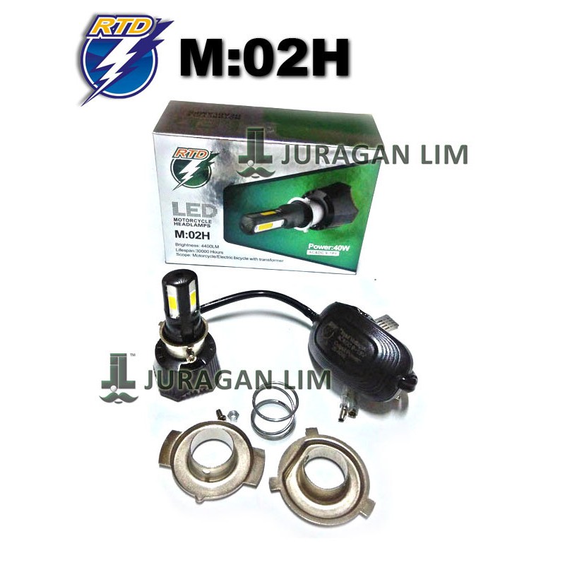 Jual Lampu Headlamp LED Motor NEW RTD M02H 4 sisi/titik arus AC DC