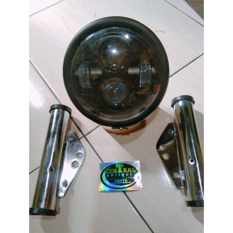 lampu headlamp pesek daymaker 4 titik sisi jute set pangkon lampu
