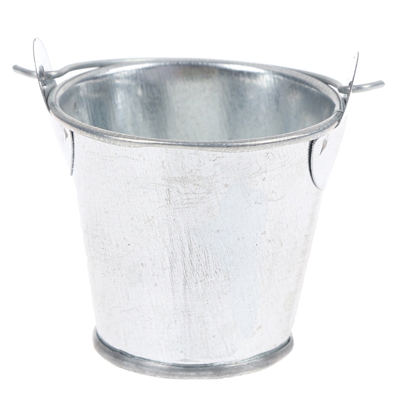 # Kaos T-Shirt Wanita Lengan Pendek Motif Print #1pc Miniatur Ember Metal Skala 1: 12 1: 6 Untuk Aksesoris Dapur Rumah Boneka