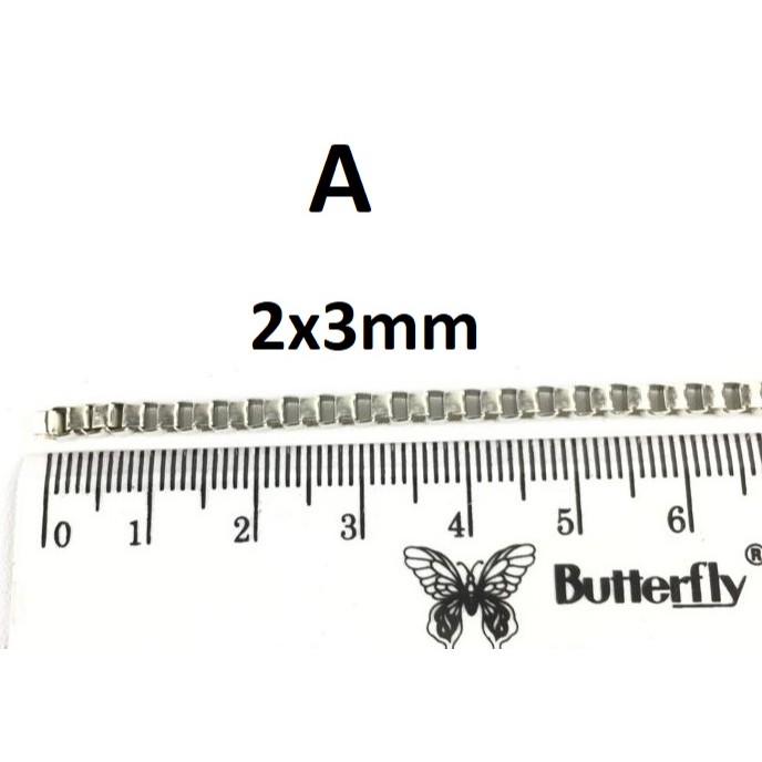 Rantai Meteran Rantai Tas Uk 2x3mm-13x6mm Harga/1meter