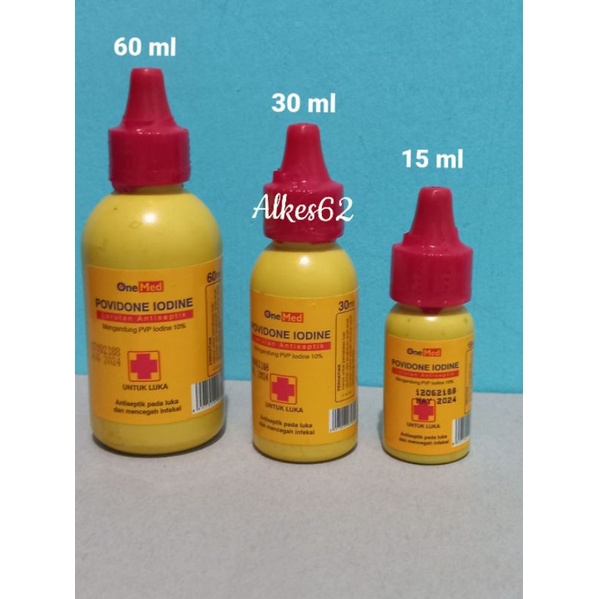 Obat merah antiseptic Povidone iodine onemed 15 ml 30 ml 60 ml