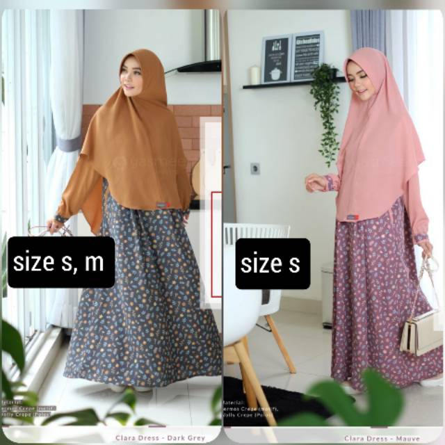 BAJU GAMIS PROMO / CLARA DRESS / YASMEERA / MOTIF / PRINTING EKSKLUSIF / ANTI KUSUT / DISKON / NEW