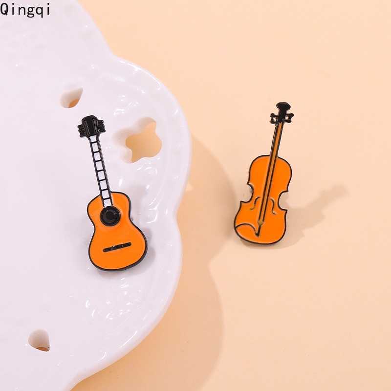 Rock Bros Pin Enamel Desain Kartun Band Musik Gitar Bass Untuk Hadiah