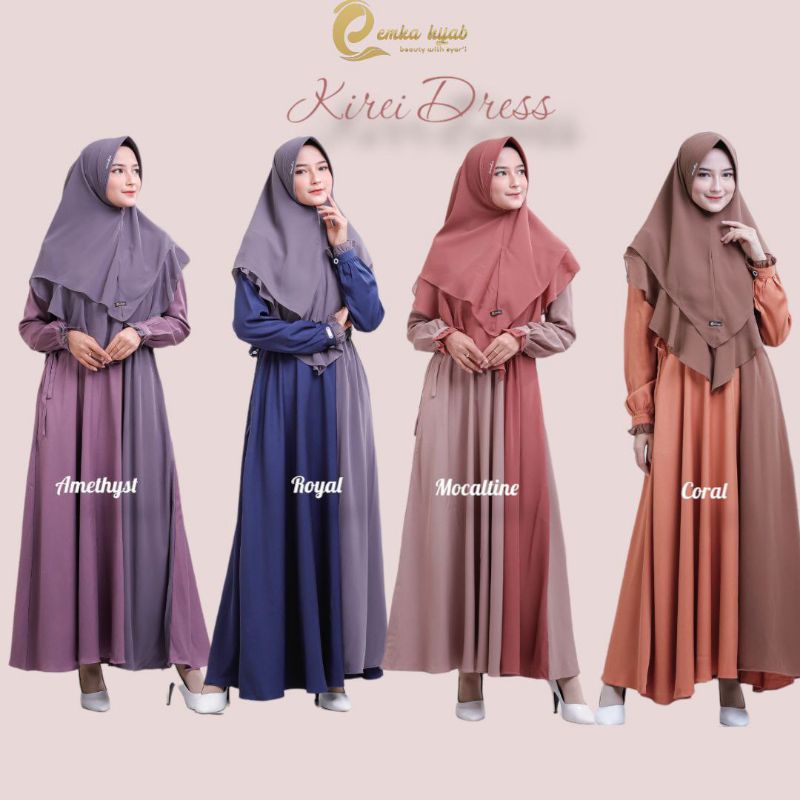 EMKA HIJAB READY Gamis Kirei Dress Original by Emka Hijab Original GAMIS WANITA BUSUI