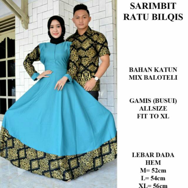 COUPLE BATIK ORIGINAL SARIMBIT RATU BILQIS ,