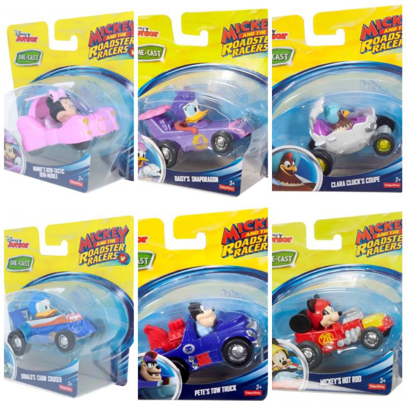 Mainan anak /Mickey and the roadster racers DIE CAST / MINNIE / DAISY / PETE'S/ CLARA CLUCK