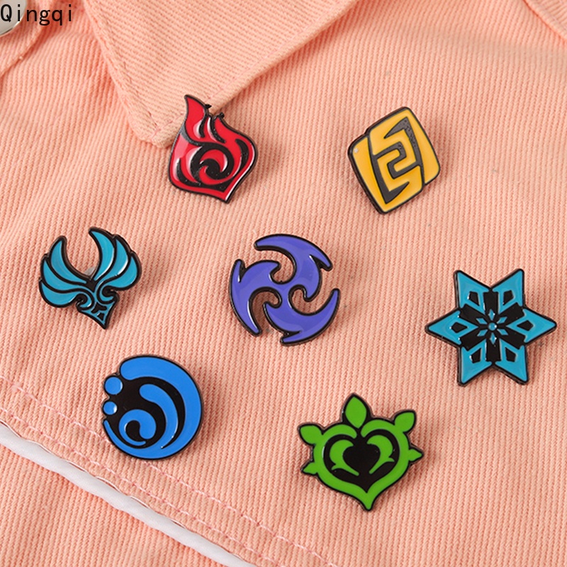 Bros Pin Enamel Desain Kartun Anime Seven Elements Untuk Hadiah