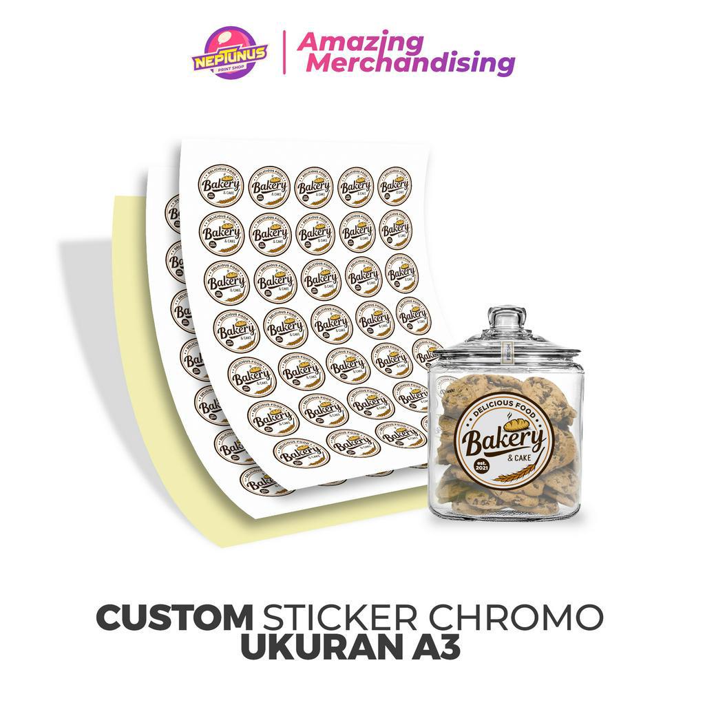 

Stiker Chromo Label Kemasan Ukuran A3 - Free Custom Design