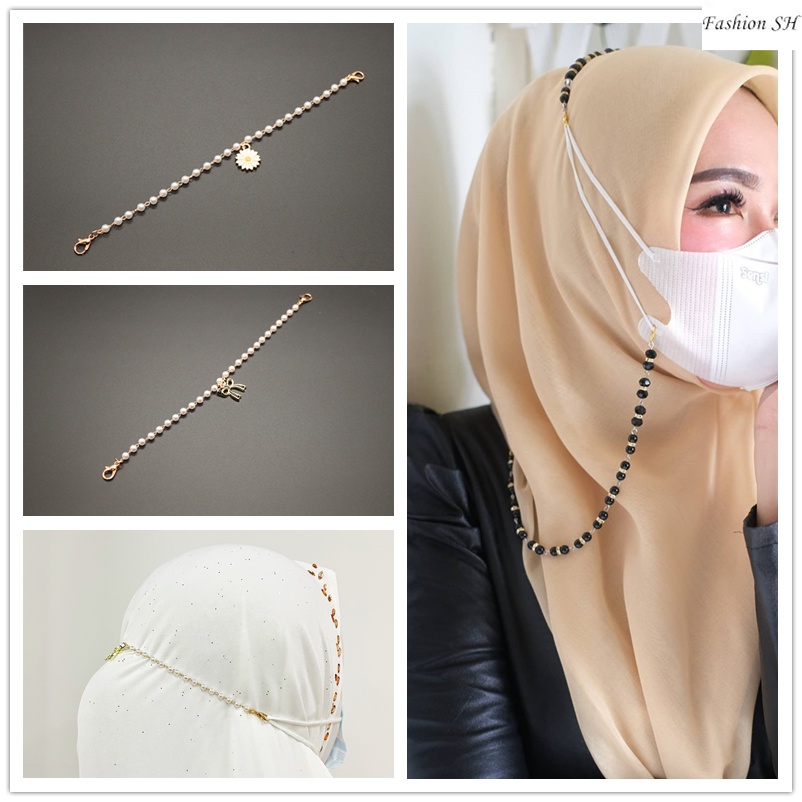 Rantai Extender Masker Mutiara Untuk hijab / Syal M60099