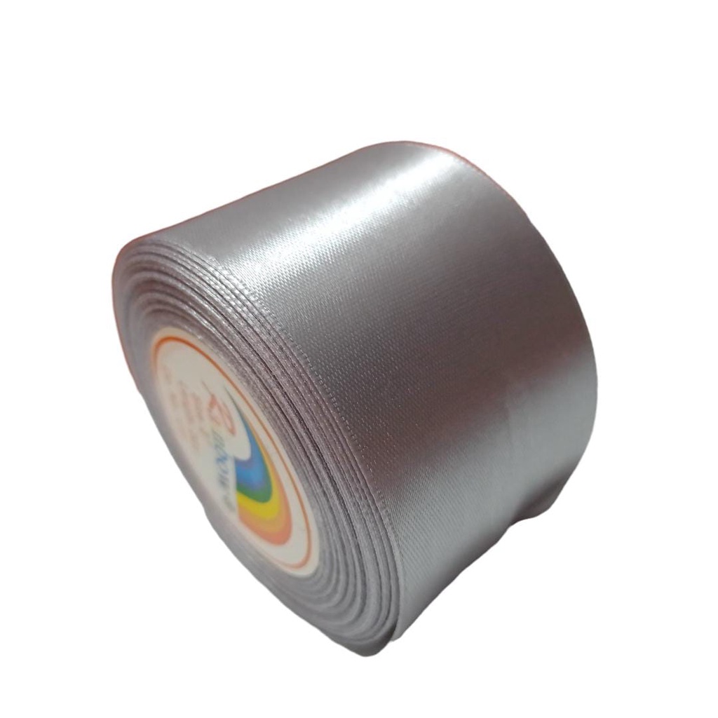 

Pita Satin Abu Muda Ukuran 2 inch / 5cm Per Roll