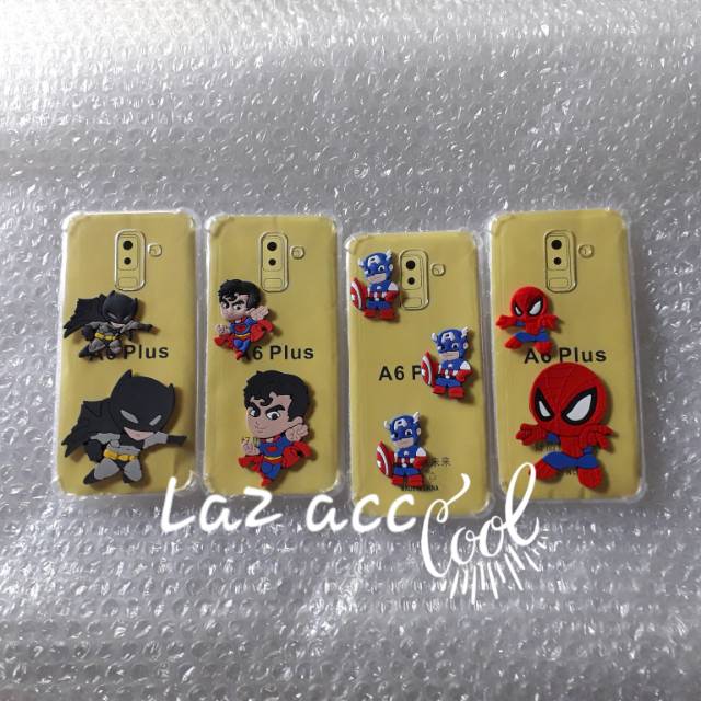 Case samsung A6 plus anticrack karakter hero softcase casing silikon