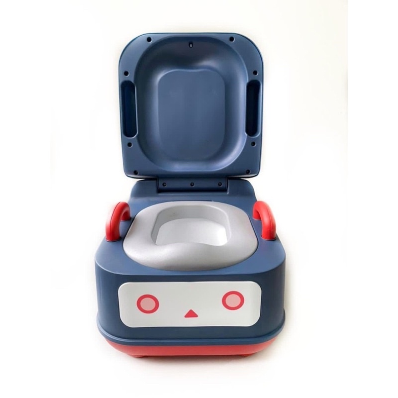 KURU Potty Training Robot Pispot Pipis BAB Anak Motif Robot Cowok Cewek Pispot Dengan tutup anti tumpah