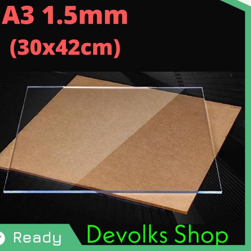 

KK0 LEMBARAN ACRYLIC / AKRILIK A3 1.5MM TRANSPARAN GROSIR BERKUALITAS☆ (Ready Stock)