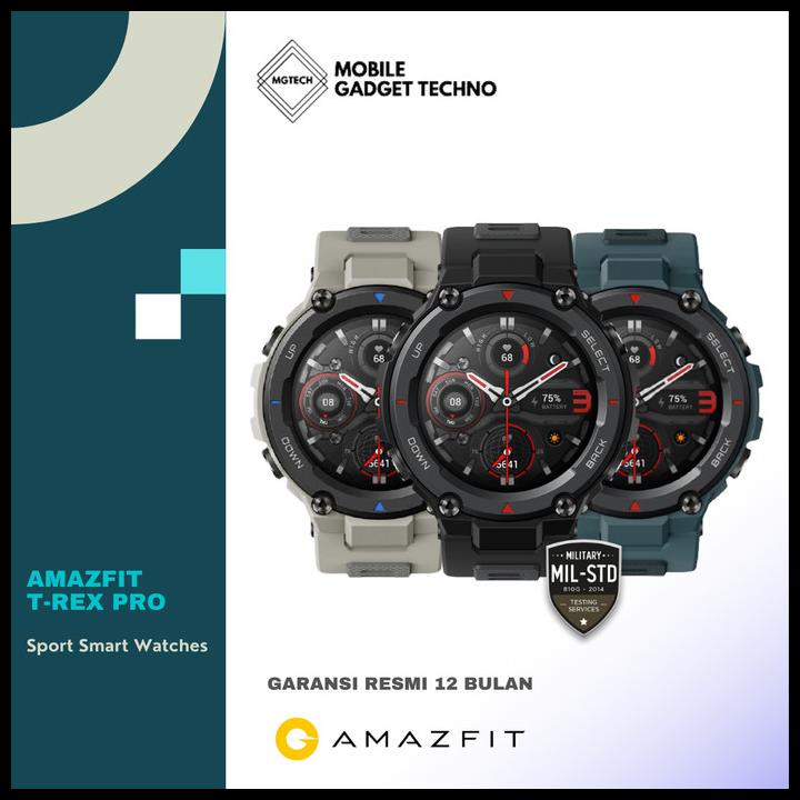 Amazfit T-Rex Pro Smartwatch T Rex Military Grade Smart Watch 10 Atm
