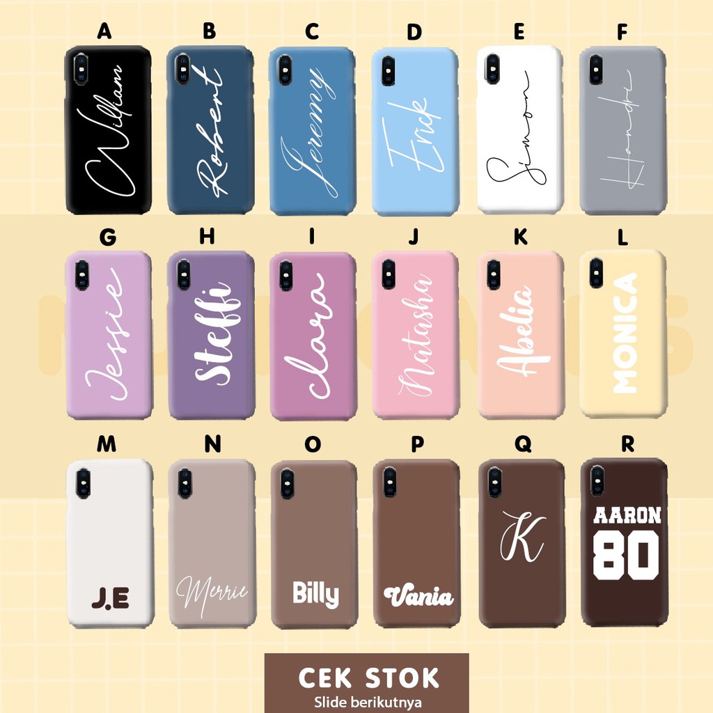 CUSTOM NAMA CASE IPHONE SAMSUNG XIAOMI OPPO VIVO REALME