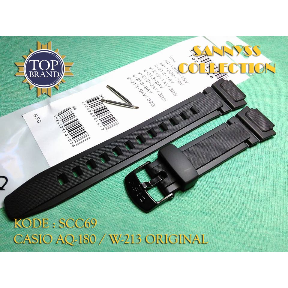 STRAP TALI JAM CASIO AQ-180 - AQ 180 - AQ180 ORIGINAL FREE PEN