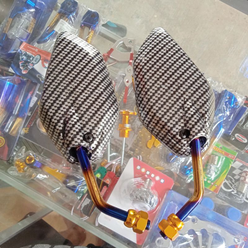 SPION KARBON YAMAHA MINI / SPION KECIL TANGKAI PENDEK YAMAHA