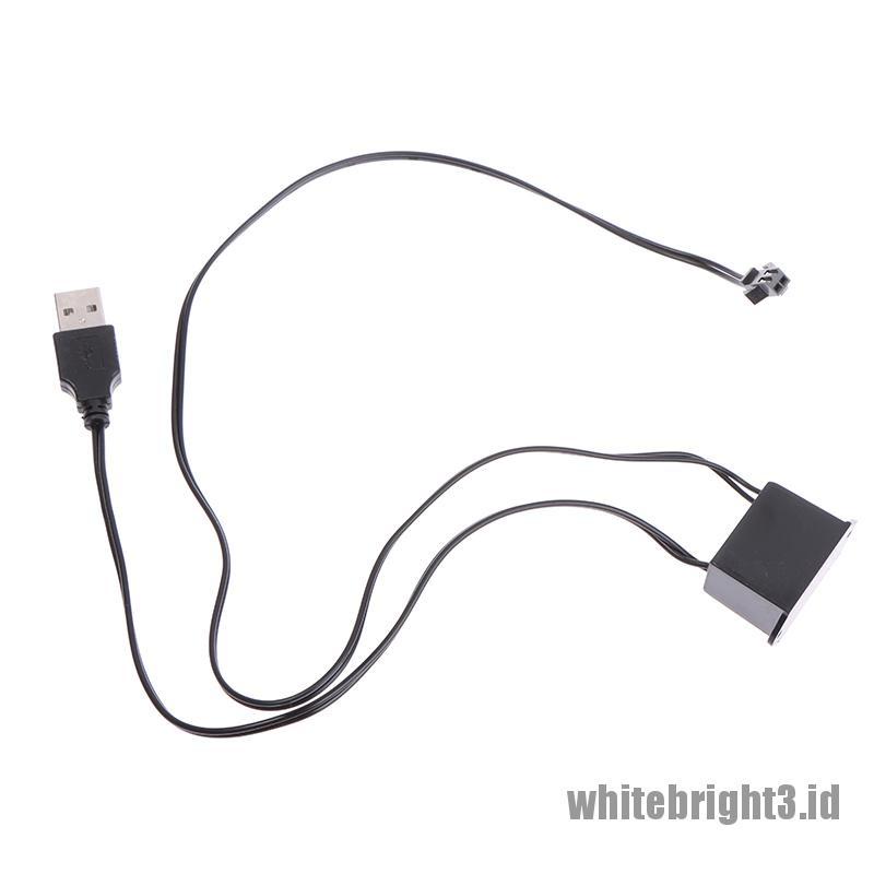 Adapter Driver USB 5V 1-5M El Wire Electroluminescent Warna Putih
