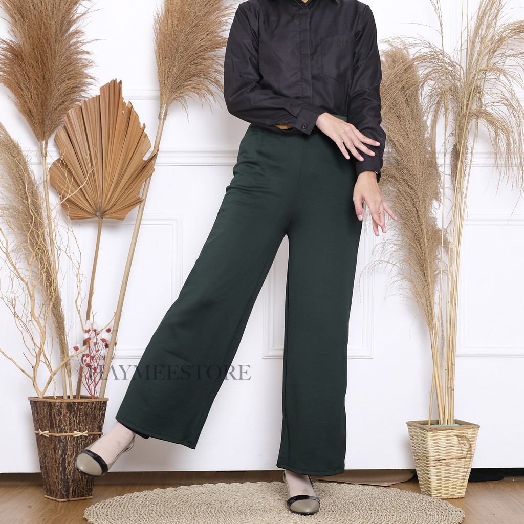 NorshofeeaStore Celana Kulot Jumbo Bawahan Highwaist Wanita Bawahan Kulot Premium Cewek / Kulot Scuba Panjang 90-100CM L TO XXL-1