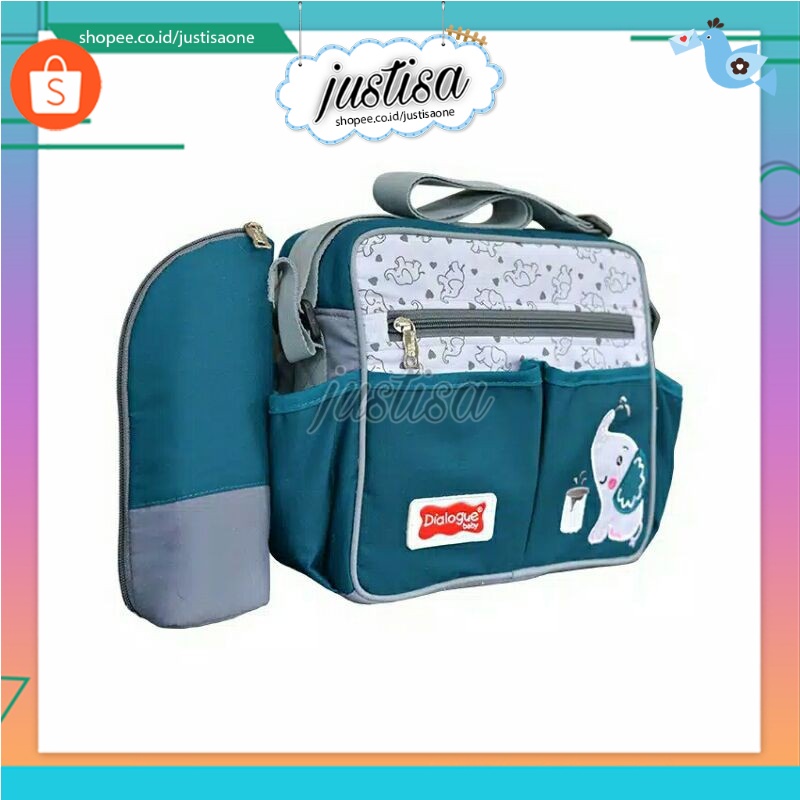 Promo !! PROMO!! Dialogue Tas Bayi Besar Set Multi Saku Dumbo Series DGT 7309 -Tas dialogue baby ukuran besar