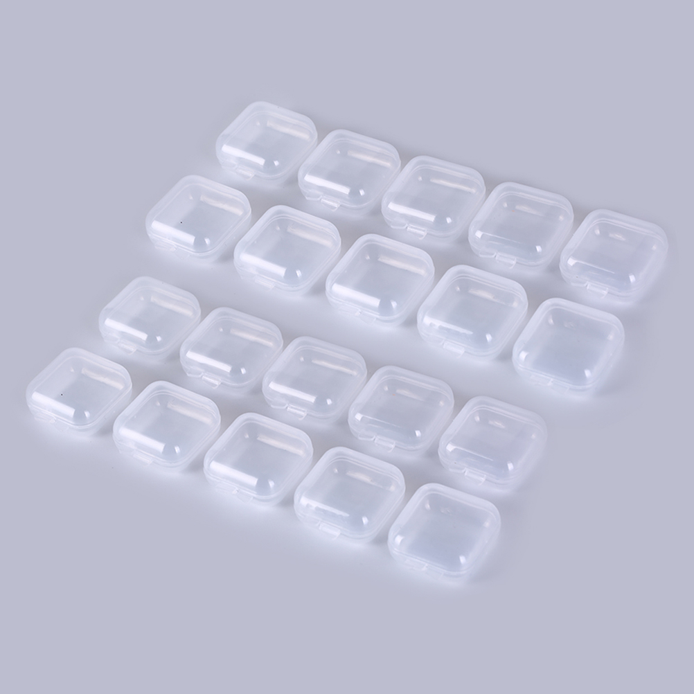 Mini Clear Small Jewelry Box / Earplugs Storage Box / Earring Memory card Organizer Box / DIY Bead Container Organizer Gifts