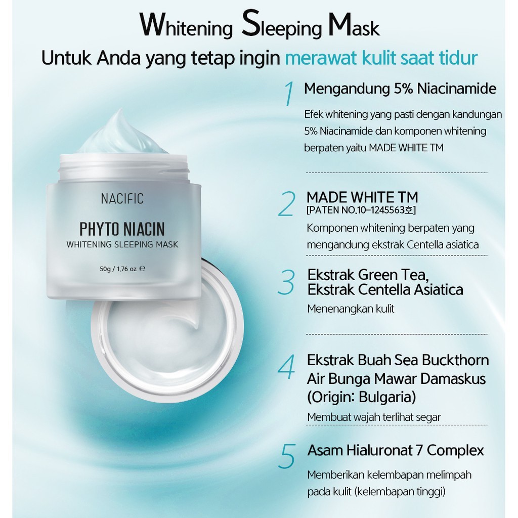 [BPOM] NACIFIC Phyto Niacin Whitening Sleeping Mask