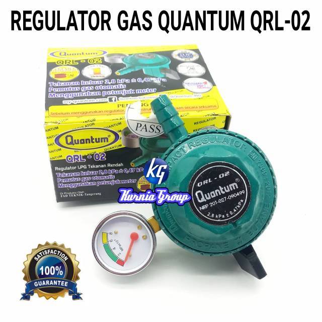 REGULATOR GAS QUANTUM QRL 03 ELPIJI PLUS METERAN DAN SEAL KARET AMAN TABUNG 3KG 5KG 12KG KOMPOR LPG