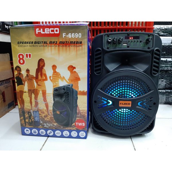 speaker bluetooth portable fleco f 6690 multimedia x-bass speaker meeting BONUS + Remote