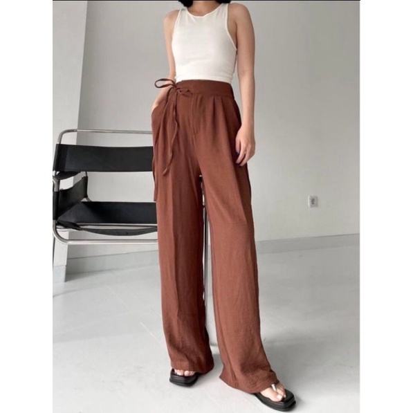 AERI Pants 3625 - Crinkle Pants - Celana Kulot Wanita - Celana Panjang Polos