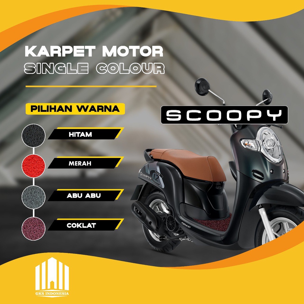 PRESTIGE - KARPET MOTOR - HONDA - SCOOPY - SINGLE COLOUR - COIL MAT