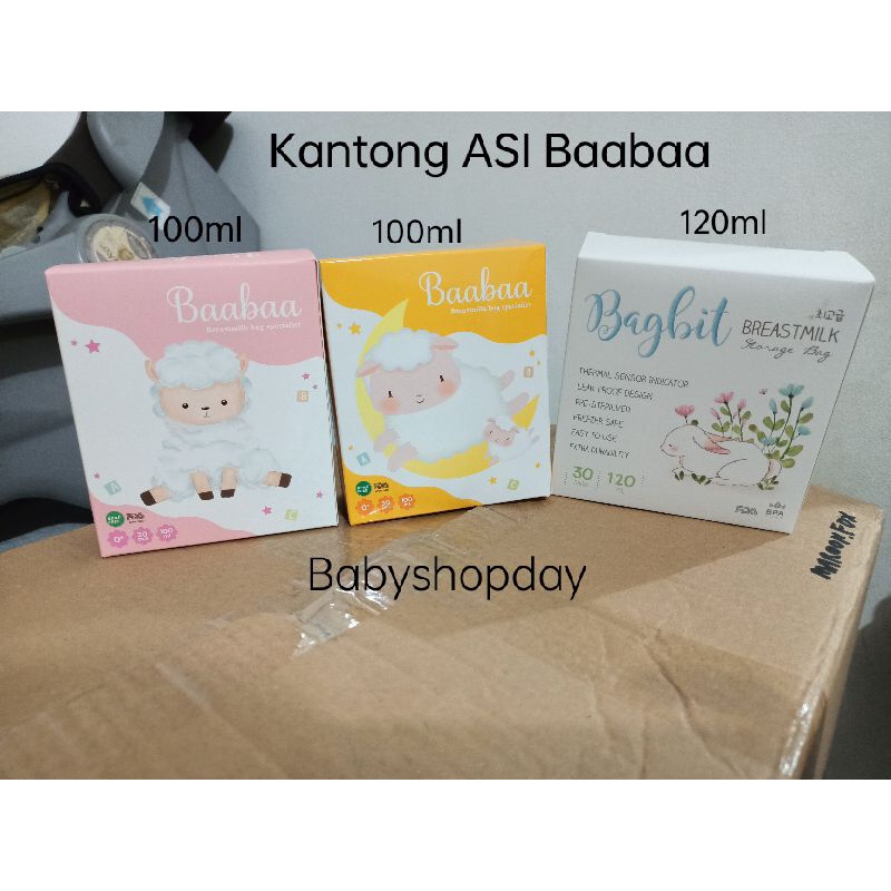 Kantong ASI Baabaa 100ml, Kantong ASI Bagbit 120ml, Breatmilk bag