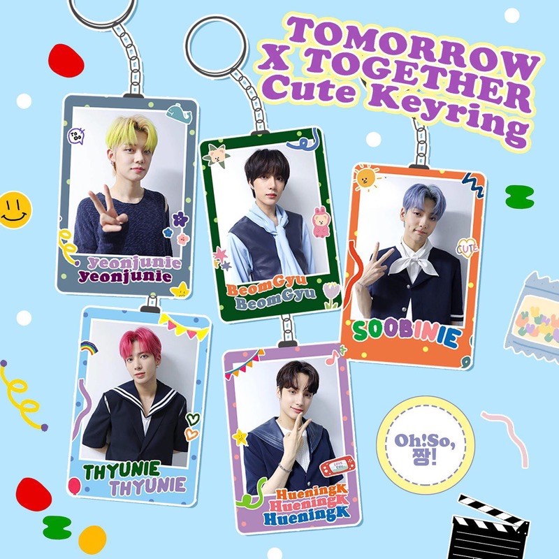 TXT CLEAR KEYRING KEYCHAIN GANTUNGAN KUNCI