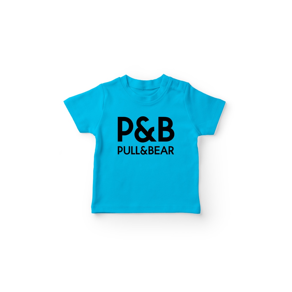 GKABPNB2039 Kaos Anak Branded Motif P&B PULL And BEAR  Full Print Anak Lengan Pendek Bahan Combed 30
