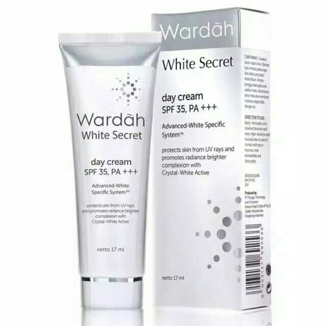 Wardah white scret Day cream.17ml**cream pagi**