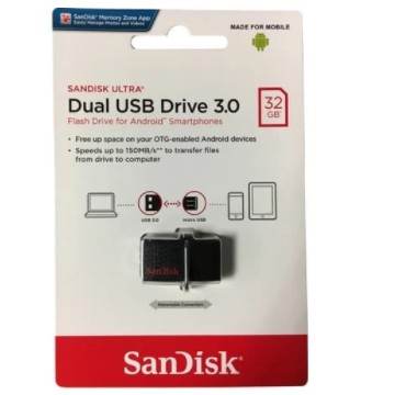 Flashdisk SanDisk OTG 32GB Flashdisk Flasdisk USB 3.0 - SDDD2-032G-GAM46