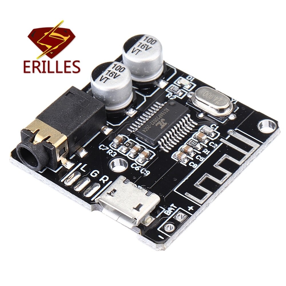 ERILLES Bluetooth Audio Receiver 5.0 Lossless Decoder Board 3.7-5V - VHM-314 - Black