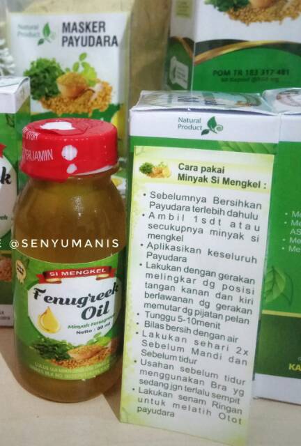 Minyak fenugreek | fenugreek oil | minyak si mengkel | breast up oil pengencang payudara