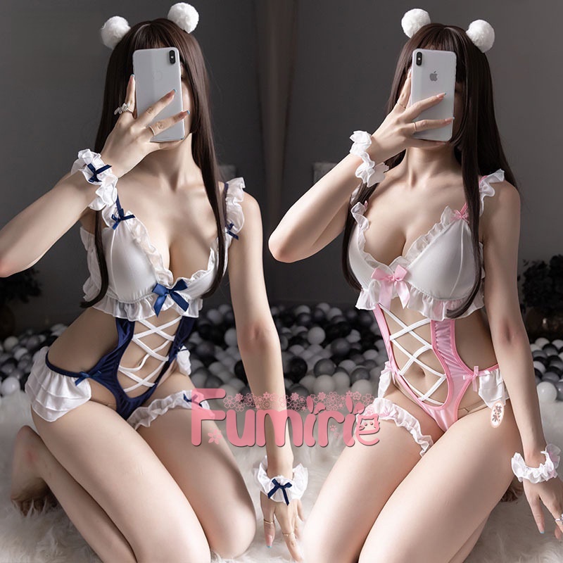 【Fumirie】Siamese Maid Uniform Sexy Lingerie Cosplay Seragam Pelayan Pembantu Seksi