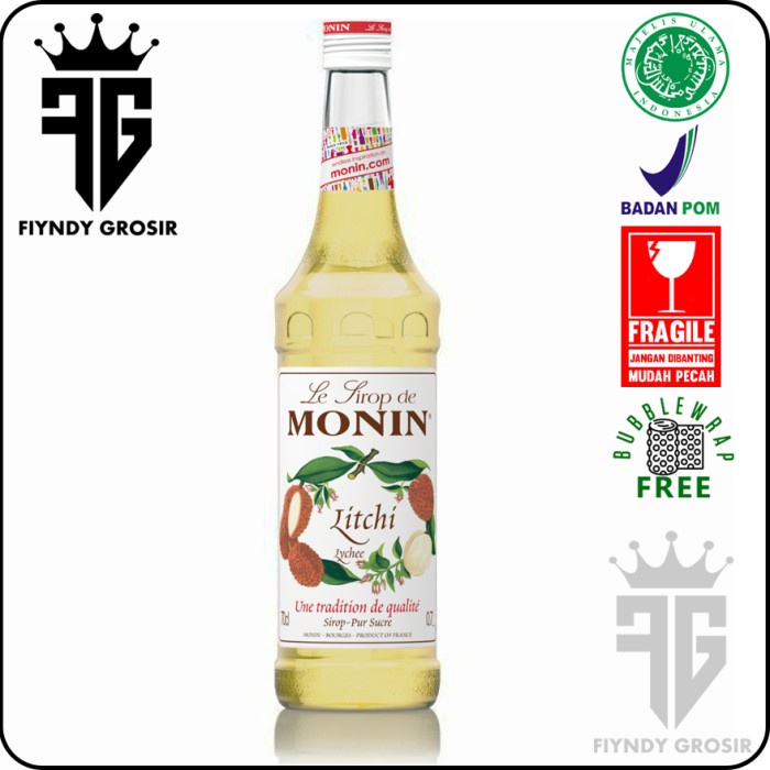 

LYCHEE SYRUP 700ml merk MONIN / Sirup / Cafe / Monin / Kedai / Kopi