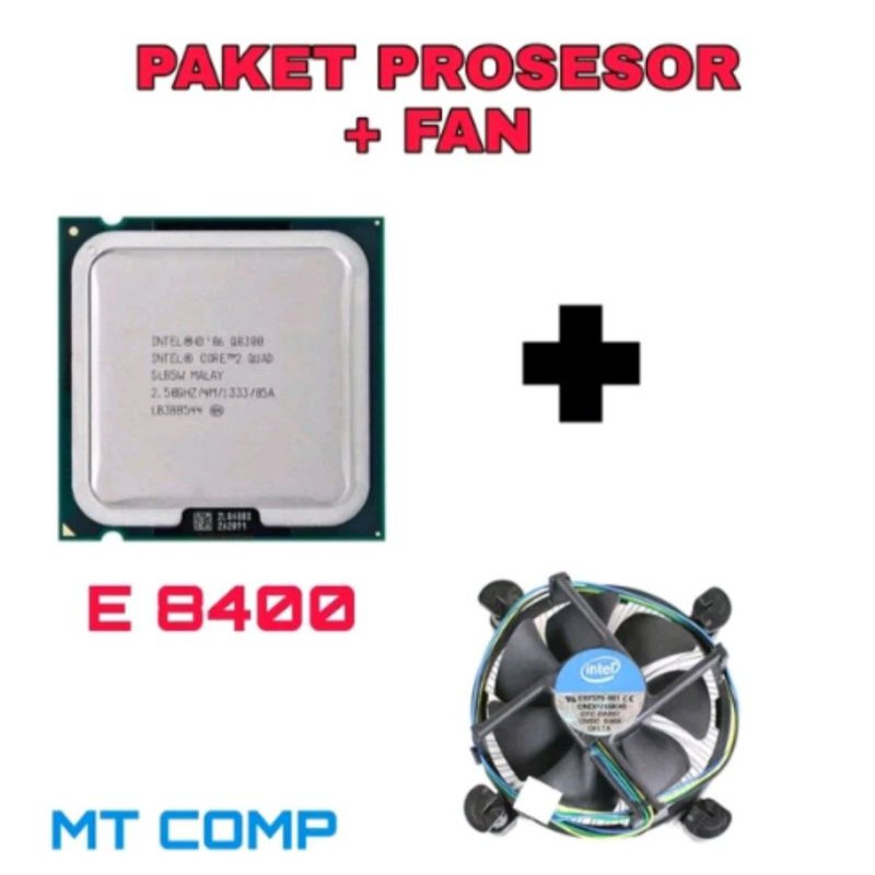 Prosesor lga 775 core 2 duo E8400 plus Fan