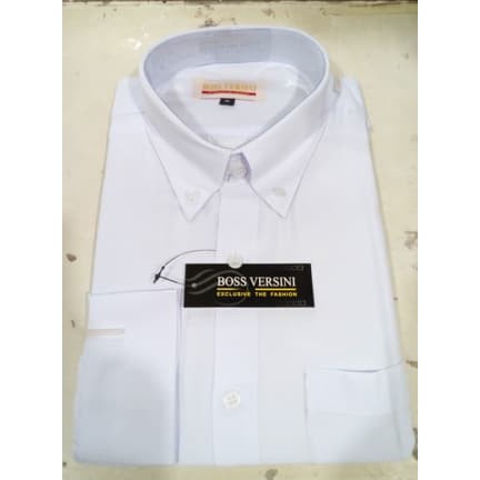 Kemeja Putih Lengan Panjang Boss Versini - Abu -Abu Tua, S