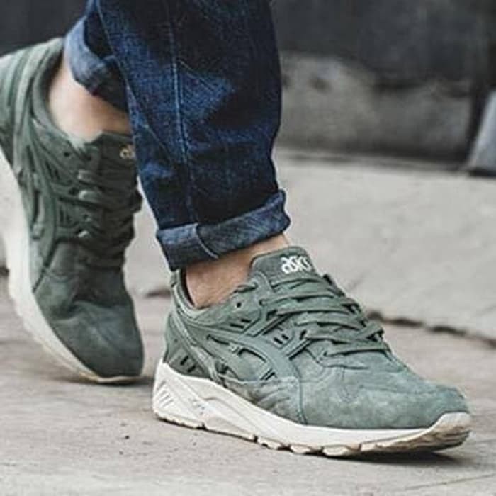 suede asics trainers