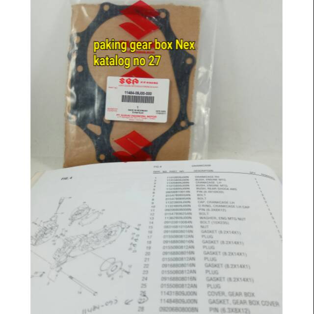 Paking Gear Box Suzuki Nex