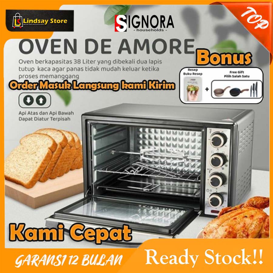 SIGNORA Oven De Amore 38 liter |DISTRIBUTOR RESMI SIGNORA| OVEN SIGNORA OVEN LISTRIK OVEN RUMAH Oven