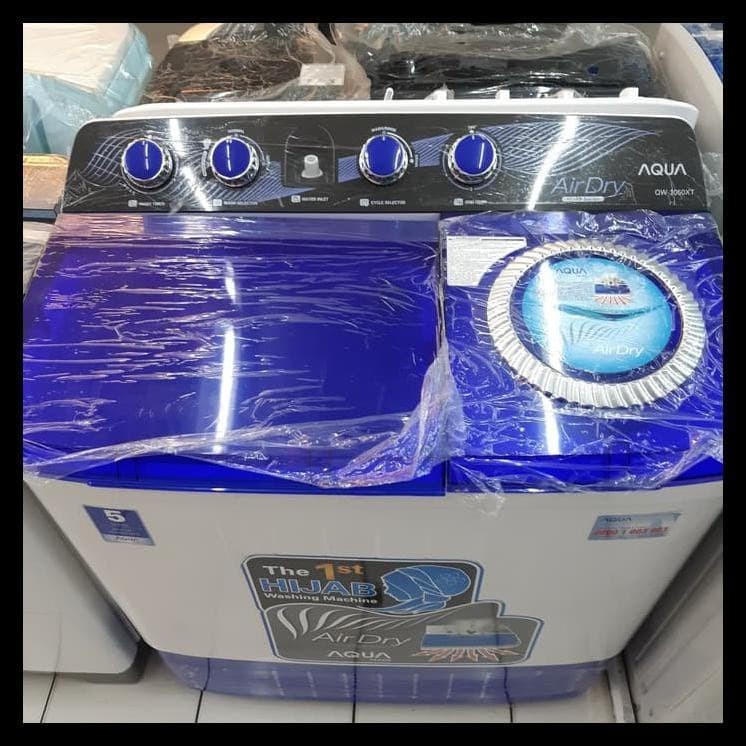 Mesin Cuci 2 Tabung Aqua Sanyo AQW 750XT Hijab Series Airdry System Low Watt