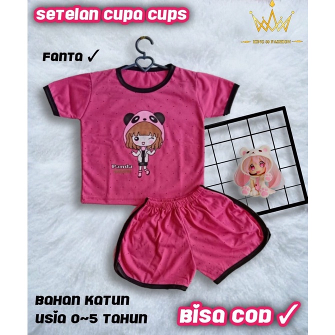 setelan anak playset #CUPA CUPS setelan anak balita #NEW PANDA YIKATONG size S,M,L,XL,XXL...