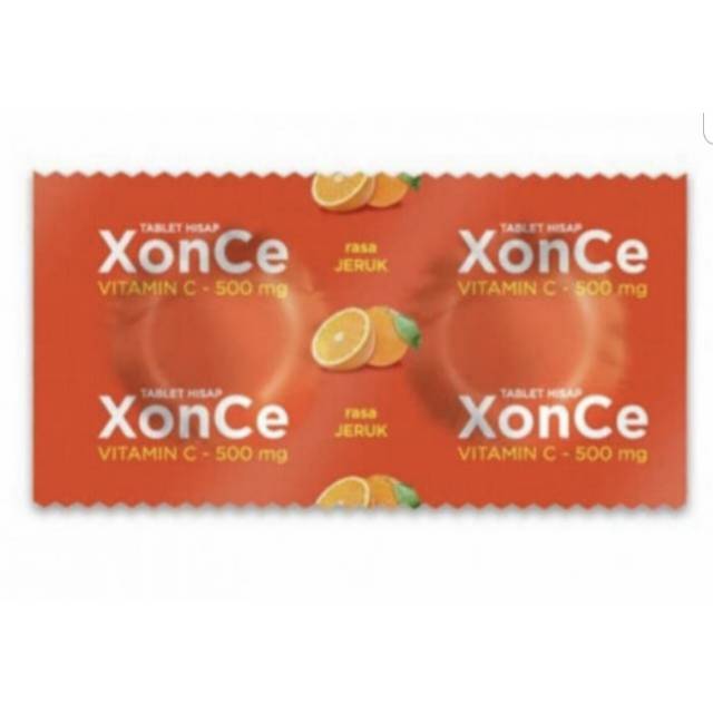 Xonce vitamin C 500mg (kemasan strip isi 2 tablet hisap)