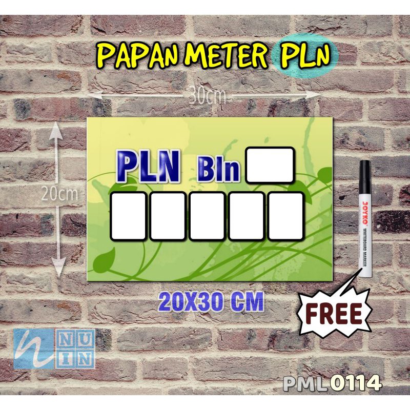 

Nuin Papan Meter Listrik PLN PAM motif Unik - Floral 14